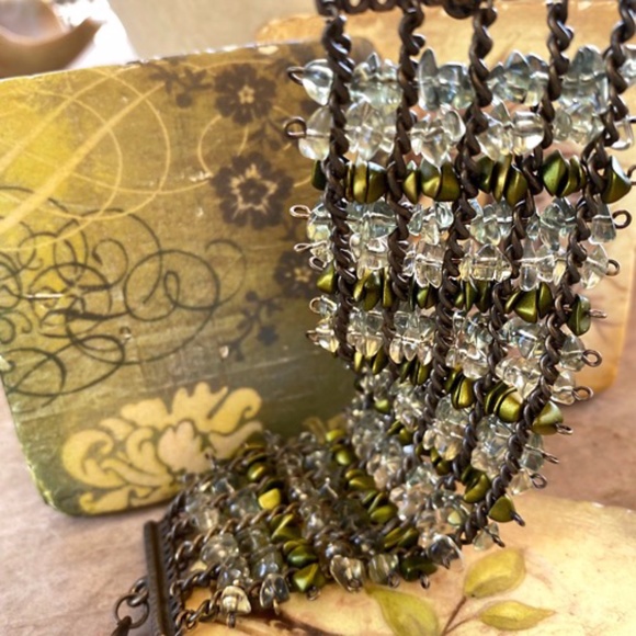 ANTHROPOLOGIE Tigers Eye Stone / Quartz Bracelet - Picture 3 of 4